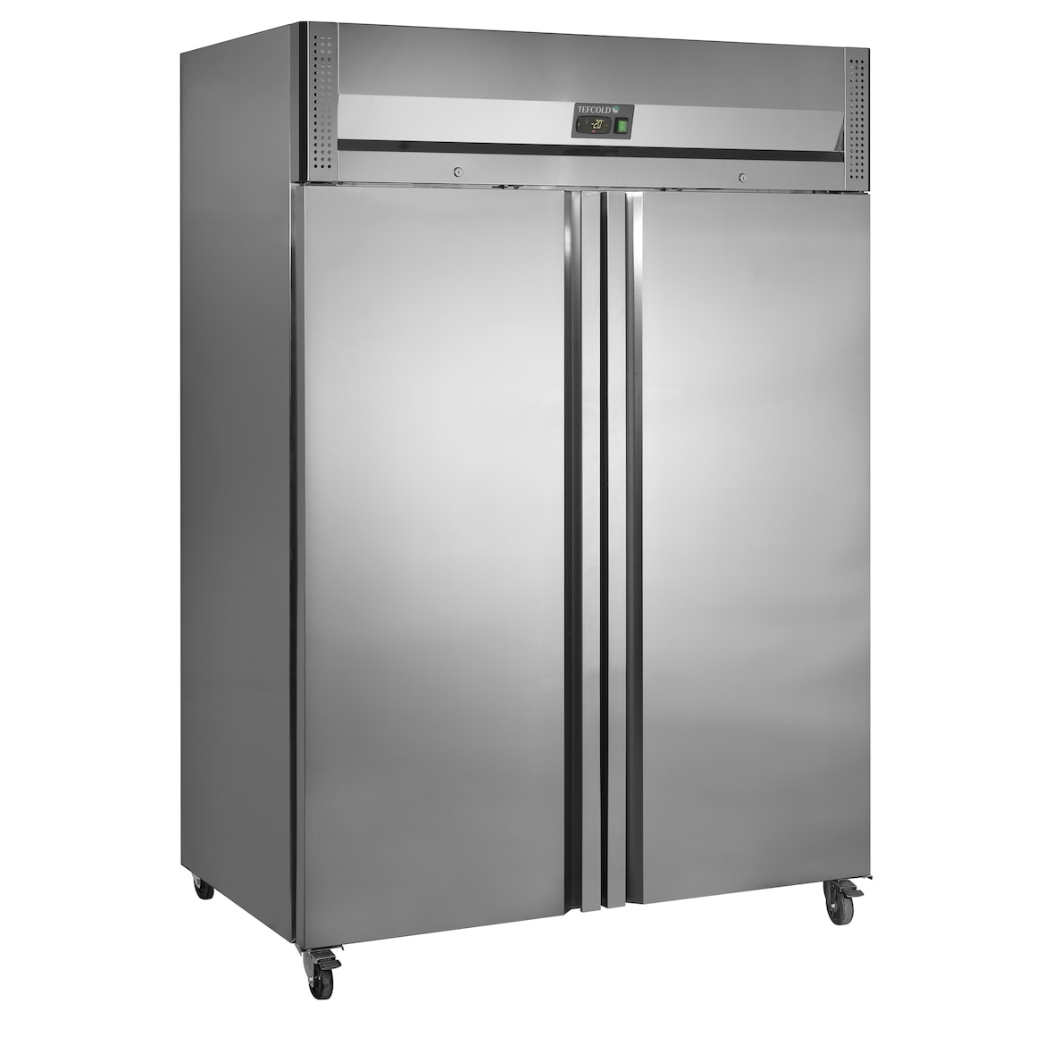 TEFCOLD Congelador vertical GN2/1 RF1420X1 TEFCOLD, acero y vidrio, refrigeración profesional, Acero inoxidable SS