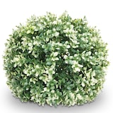 thumbnail of Arbusto artificial HWC-L77, boj bola planta decorativa boj bola planta artificial buxus, exterior Ø 35cm ~ blanco