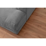 thumbnail of KAWOLA Big Sofa XL MADELINE mit Holztablett natur für Armlehne Cord grau
