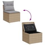 thumbnail of vidaXL 12-teiliges Garten-Sofa-Set mit Kissen Beiges Poly-Rattan Akazie