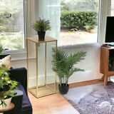 thumbnail of DanDiBo Blumenhocker Metall Gold Eckig 70 cm Blumenständer Beistelltisch 96506 L Blumensäule Modern Pflanzenständer Pflanzenhocker