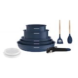 thumbnail of Batterie de cuisine 10 pièces poignée amovible Bleu  AM6455 usage non-intensif Arthur Martin
