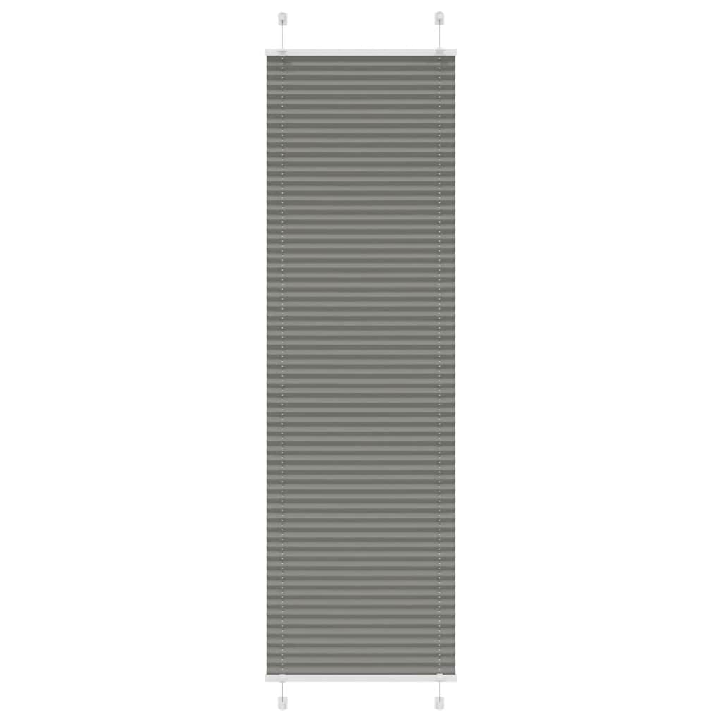 vidaXL Plissee Anthrazit 65x200 cm Stoffbreite 64,4 cm Polyester
