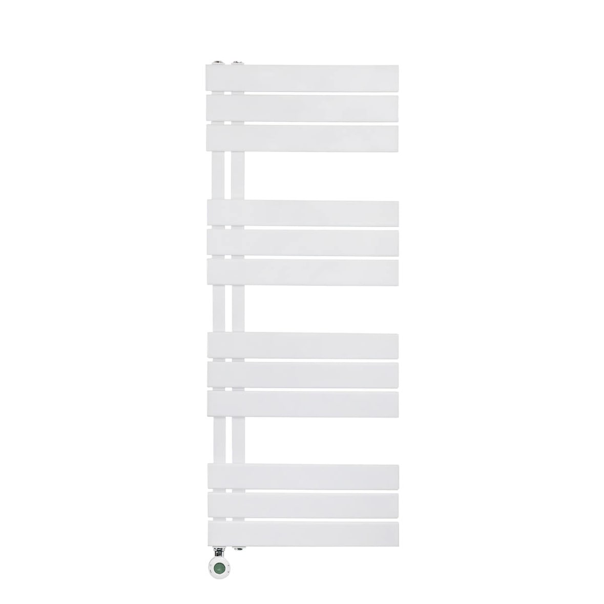 Elektrischer Handtuchheizkörper Paneel Anschluss links weiß 1200x500 (HxB) 593W