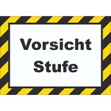 thumbnail of Vorsicht Stufe Aufkleber A8 (52x74mm)