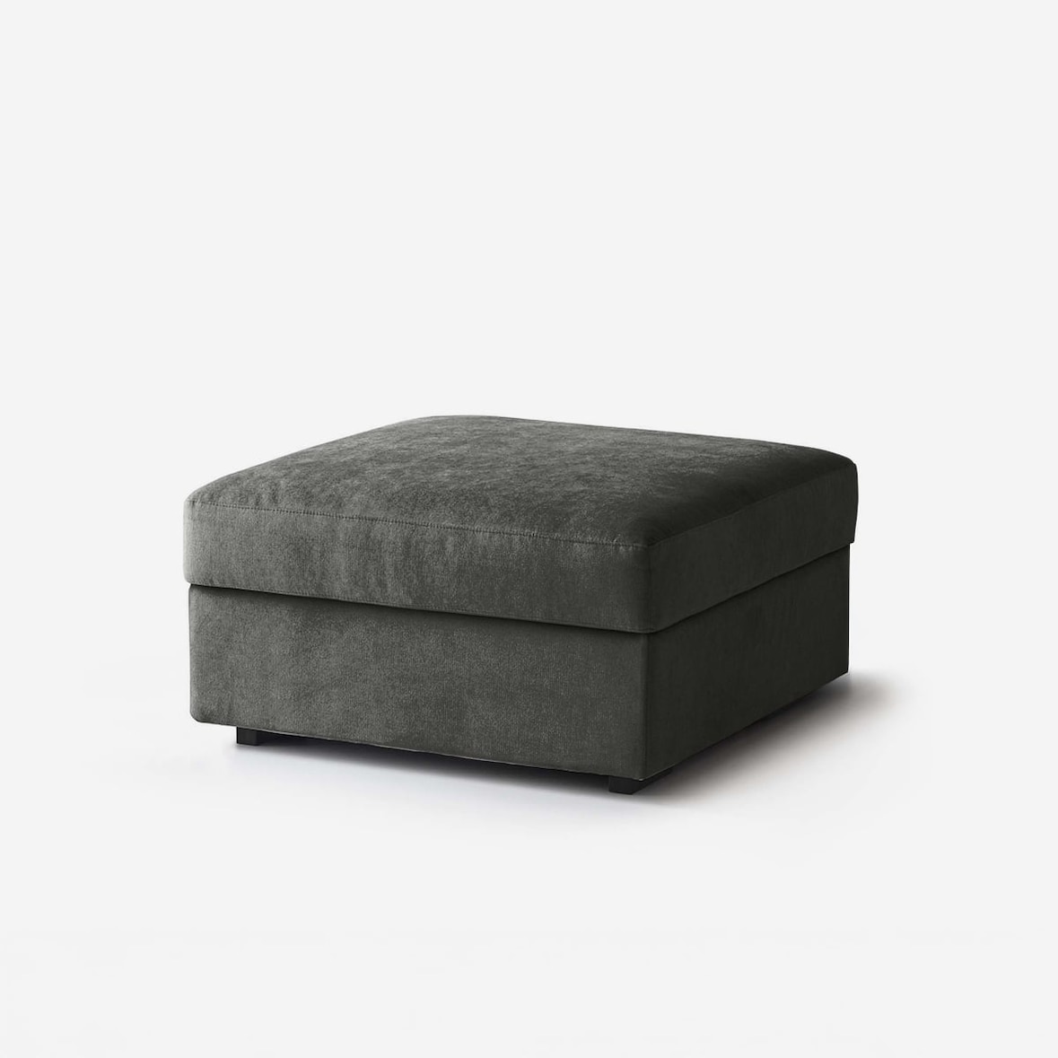 Pouf poggiapiedi divano modulare tessuto idrorepellente 80x80 Cortina - Grigio Scuro-5POUFCOR1005