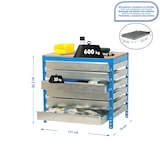 thumbnail of SimonRack Bancada de trabalho para oficina com gavetas, 1210x760 mm, 6 gavetas, Capacidade de carga 600 kg, Azul - BT-5