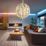 thumbnail of WellHome - Glänzende goldene Leuchtkugel-Dekoration mit 720 Mikro-LED-Lichtern Ø40cm