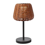 thumbnail of LED Garten Tischlampe Korboptik Rattanoptik dimmbar aufladbar Fernb.