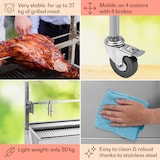 thumbnail of Sauenland Spanferkelgrill mit Elektromotor Drehspieß Silber-Metallic