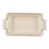 thumbnail of BERGNER - Set mit 2 rechteckigen Auflaufformen aus Steinzeug mit 7-teiligem Küchenutensilien-Set aus Silikon und Holz - Kollektion EXCALIBUR