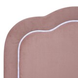 thumbnail of Merax Polsterbett LED 90 x 200cm, Verstellbares Kopfteil, Gepolstertes bett in Rosa Samt