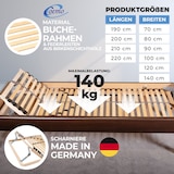 thumbnail of Coemo 7-Zonen Lattenrost ERGO K 80 x190 cm verstellbar Kopfteil Härtegrad verstellbar 26 Leisten mit Härtegradverstellung