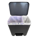 thumbnail of Cubo de basura para reciclar con hasta 3 compartimentos. Ecológico de 45 litros. Color gris antracita.