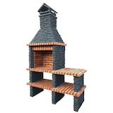 thumbnail of BBQ ROCK BLACK - Barbacoa con 2 encimeras, construido con ladrillo y cemento refractario - 150x57x245cm