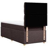 thumbnail of vidaXL Boxspringbett mit Matratze Dunkelbraun 100x200 cm Stoff