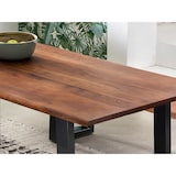 thumbnail of SIT Möbel Esstisch-Baumkante 120 cm,  Platte Akazie nussbaumfarbig 26 mm,  Gestell Stahl schwarz,  B 120 x T 80 x H 77 cm,  07107-59,   TABLES&CO