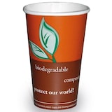 thumbnail of Bio Becher "Organic" 1-wandig aus Pappe PLA-beschichtet bedruckt 50 Stück 0,3 L/Ø 9 cm