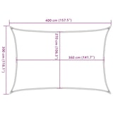 thumbnail of Toldo de vela rectangular HDPE gris claro 160 g/m² 3x4 m