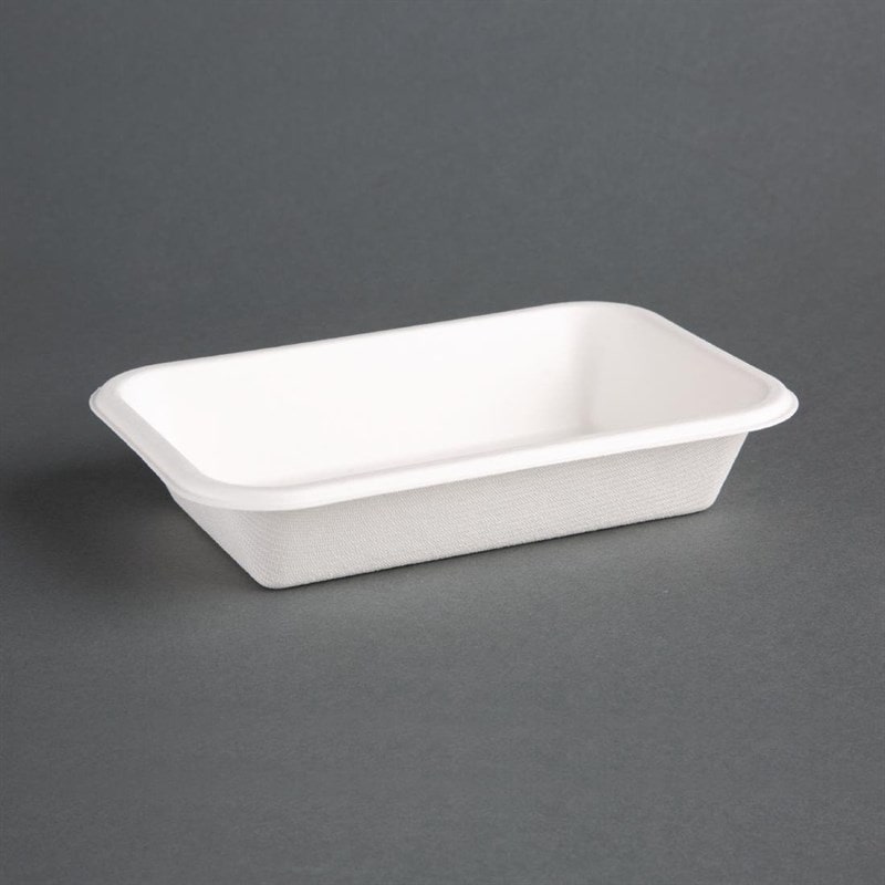 Fiesta Compostable kompostierbare Menüschalen aus Bagasse 45,5cl (50 Stück)