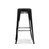 thumbnail of Set di 4 sgabelli da bar in metallo nero lucido stile industriale - Altezza 76 cm