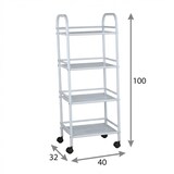 thumbnail of Carrello Portavivande 4 Ripiani Ruote Cucina Mobile 40x32x75 cm - Nero