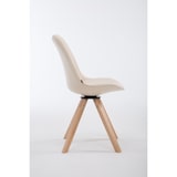 thumbnail of Chaise Calais pivotante pieds carrés Nature/Crème