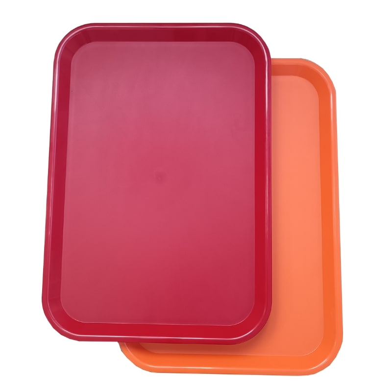 Bandeja Euronorm autoservicio para Colectividades 1/1 en polipropileno Rojo x12 uds