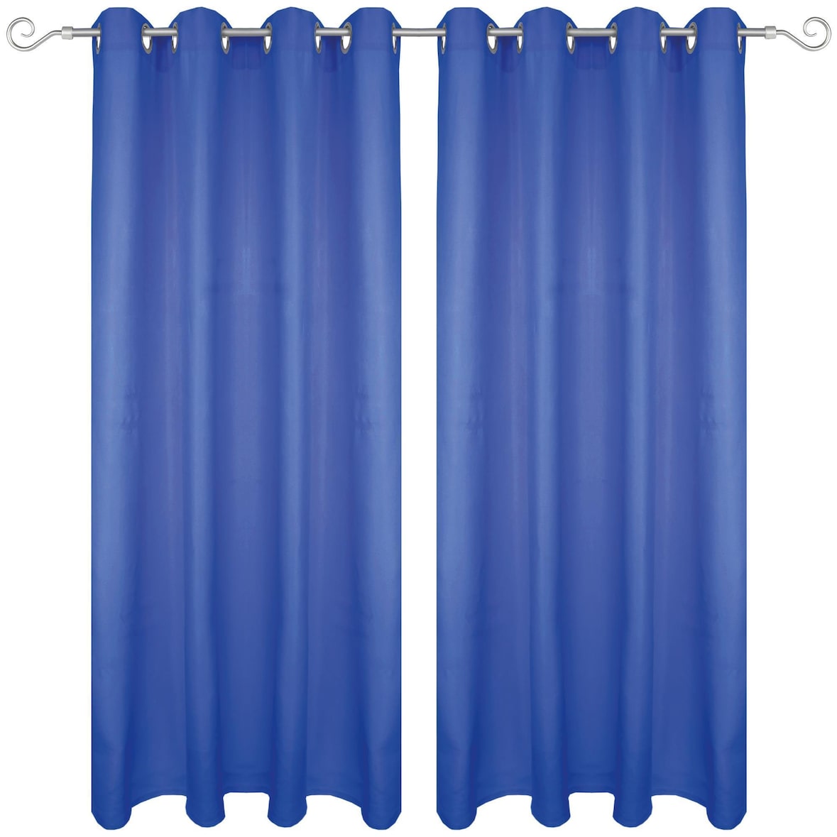 Dekoschal Ellen Ösen Blickdicht 2er Pack - 140x245 cm Blau