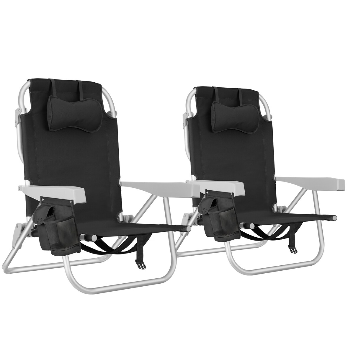 tectake Sedia da spiaggia Coral, pieghevole con funzione zaino - 406262