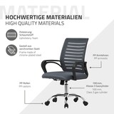 thumbnail of Ergonomischer Bürostuhl mit Armlehnen Netzgewebe Grau mit Rollen