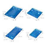 thumbnail of Relaxdays Kühlpads, 10er Set, 4 Größen, Kalt Warm Kompressen, mikrowellengeeignet, Gel Kühlkompressen, Kühlpacks, blau