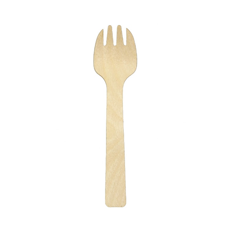 MONOUSO - Cubierto de Madera “Spork” 10,5cm (1.200 Uds)