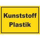 thumbnail of Kunststoff Plastik Mülltrennung Schild mit Text waagerecht A0 (841x1189mm)