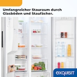 thumbnail of Exquisit Side-by-Side Kühlschrank, 513 Liter, NoFrost, Kühl-Gefrierkombination, LED, 4-Sterne-Gefrieren, Edelstahloptik, SBS5520-CF-040E inoxlook