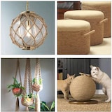 thumbnail of Cuerda de Yute 10m - 12mm, 4 Capas Cuerda de Sisal Fibra 100% Natural, Artesanía, Decoración (10m - 12mm)