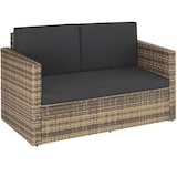 thumbnail of tectake Canapé de jardin CORFOU modulable - marron naturel - 403688