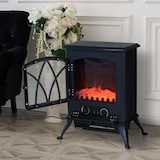 thumbnail of HOMCOM Chimenea Eléctrica Móvil tipo Estufa de Pie con Efecto de Leña Ardiendo Calefactor 1000W/2000W 45x28,5x54cm Color Negro