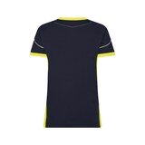 thumbnail of DASSY® Tampico Women Damen-T-Shirt, Logix, Rundhals, COPES 03, Reflexdetails, OEKO-TEX® Standard 100, Art. 710070 nachtblau/neongelb 2XL