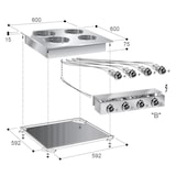 thumbnail of Elektrisch fornuis 4 plaatsen