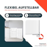 thumbnail of homeX Kühlschrank mit Gefrierfach klein, Mini Kühl-Gefrierkombination - 109 Liter, freistehend, weiß, CS1091E-W