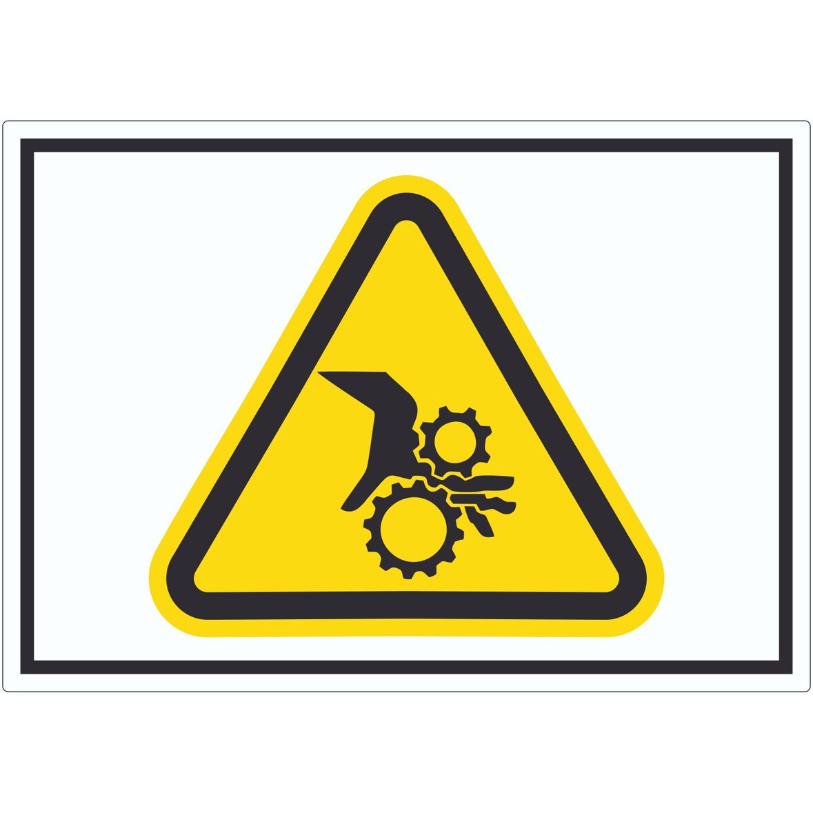 Aufkleber Achtung Einzugsgefahr Symbol A2 (420x594mm)