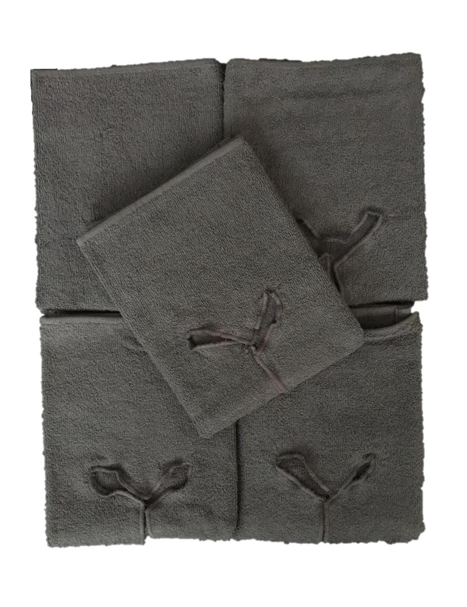 EXKLUSIV HEIMTEXTIL Handtuch mit Nasenschlitz für Massageliege 5 Stück Anthrazit