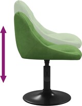 thumbnail of vidaXL Esszimmerstühle 2 Stk. Drehbar Hellgrün Samt