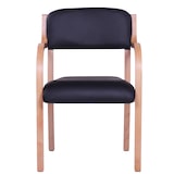 thumbnail of pemora 2-er Set Besucherstuhl Stapelstuhl Armlehnstuhl Konferenzstuhl Wartezimmerstuhl Stuhl Seniorenheime
 und Krankenhäuser JANA Kunstleder schwarz