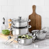 thumbnail of BERGNER - Batería de Cocina 7 Piezas Fabricada en Acero Inoxidable Apta para Inducción con Set de 3 Cuchillos de Acero Inoxidable