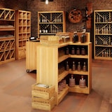 thumbnail of TRADIS Comptoir de magasin avec angle, bois massif