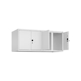 thumbnail of C+P Doppelter Aufsatzschrank Classic PLUS, 4 Abteile, HxBxT 50x120x50cm, Sicherheitsdrehriegel, Verkehrsweiß von PROREGAL