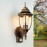 thumbnail of Licht-Erlebnisse Außenwandleuchte LYON Schwarz Kupfer E27 IP44 Rustikale Wandlampe Hof Garten Balkon, CX321-24-15-PIR
