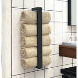 thumbnail of DanDiBo Handtuchhalter Metall Schwarz Wand Handtuchhaken 96499 Schmal Handtuchleiste Hakenleiste Modern Küche Bad Badtuchhalter